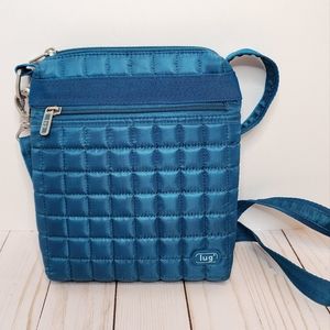 Lug Quilted BlueCrossbody Bag